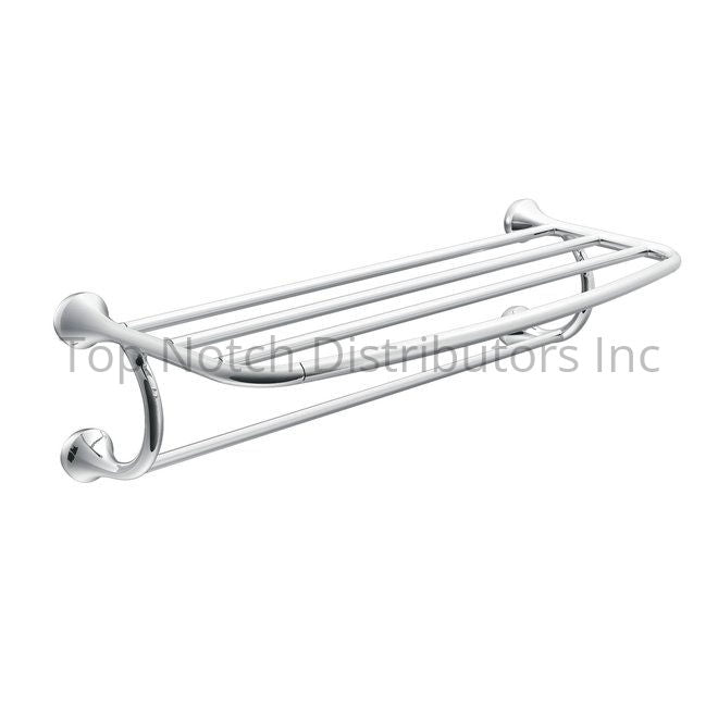 Moen YB2894CH Eva Hotel Towel Shelf Bright Chrome Sparrow Supply
