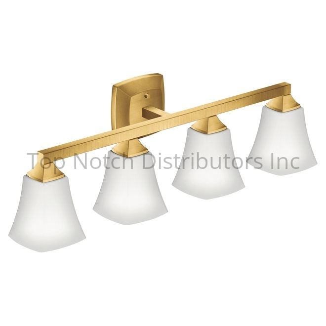 Moen YB5164BG Voss Quadruple Globe Bath Light Brushed Gold Sparrow Supply