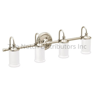 Moen YB6464NL Belfield Quadruple Globe Bath Light Polished Nickel Sparrow Supply