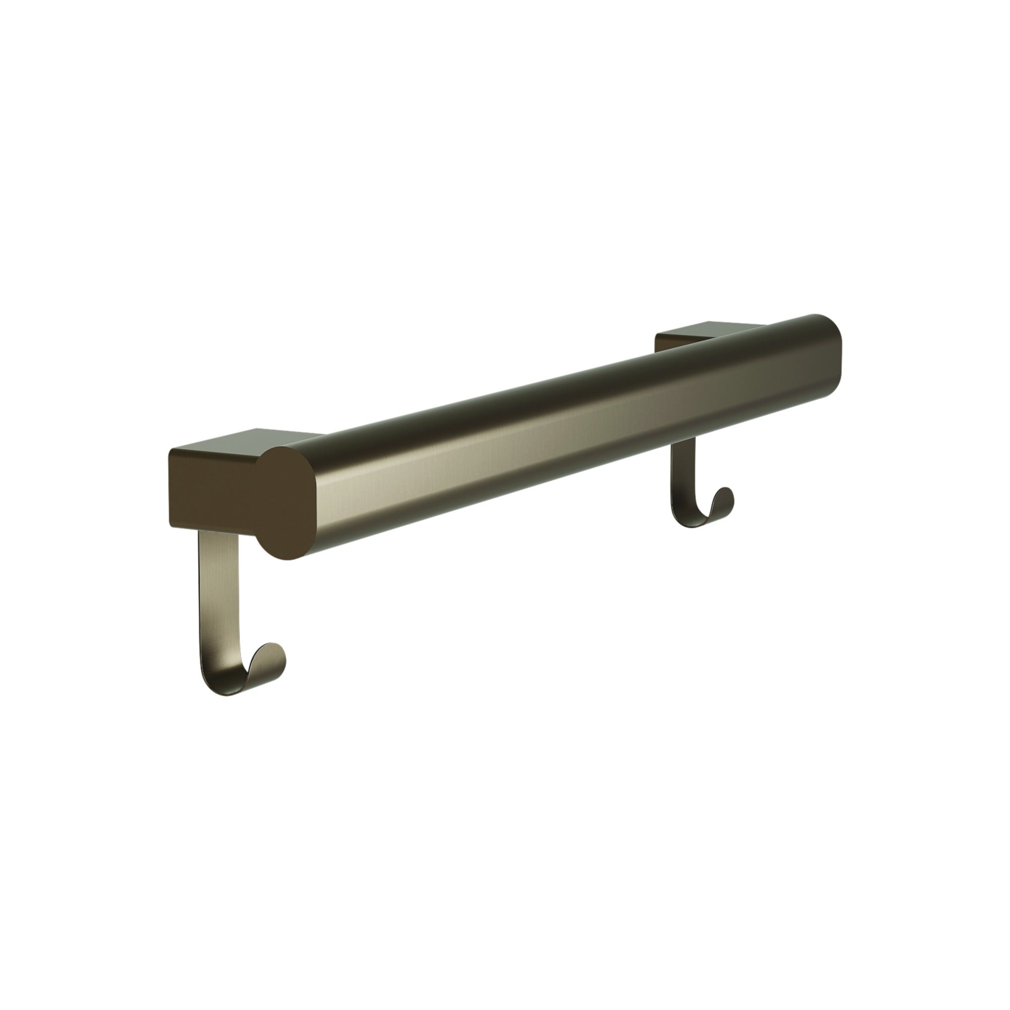 Bradley 8B1-0011896-BZ Grab Bar Oval, Stainless Satin-w/Hooks, 18" Brushed Bronze