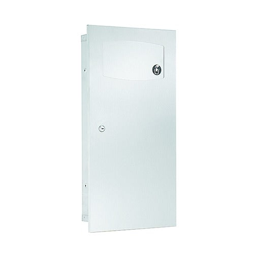 Bradley 3257-000000 Waste Receptacle, Recessed, 2.8 Gal Sparrow Supply