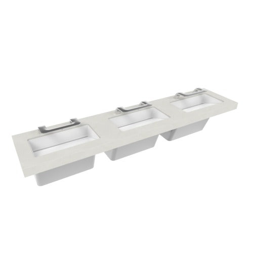 Bradley S93-760 OmniDeck w/ WashBar 5010 - 3 Station