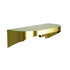 Bradley 7B2-0051296-BR Shelf, Stainless Satin, 20 Gauge-w/Hooks, 5 X 12 Brushed Brass