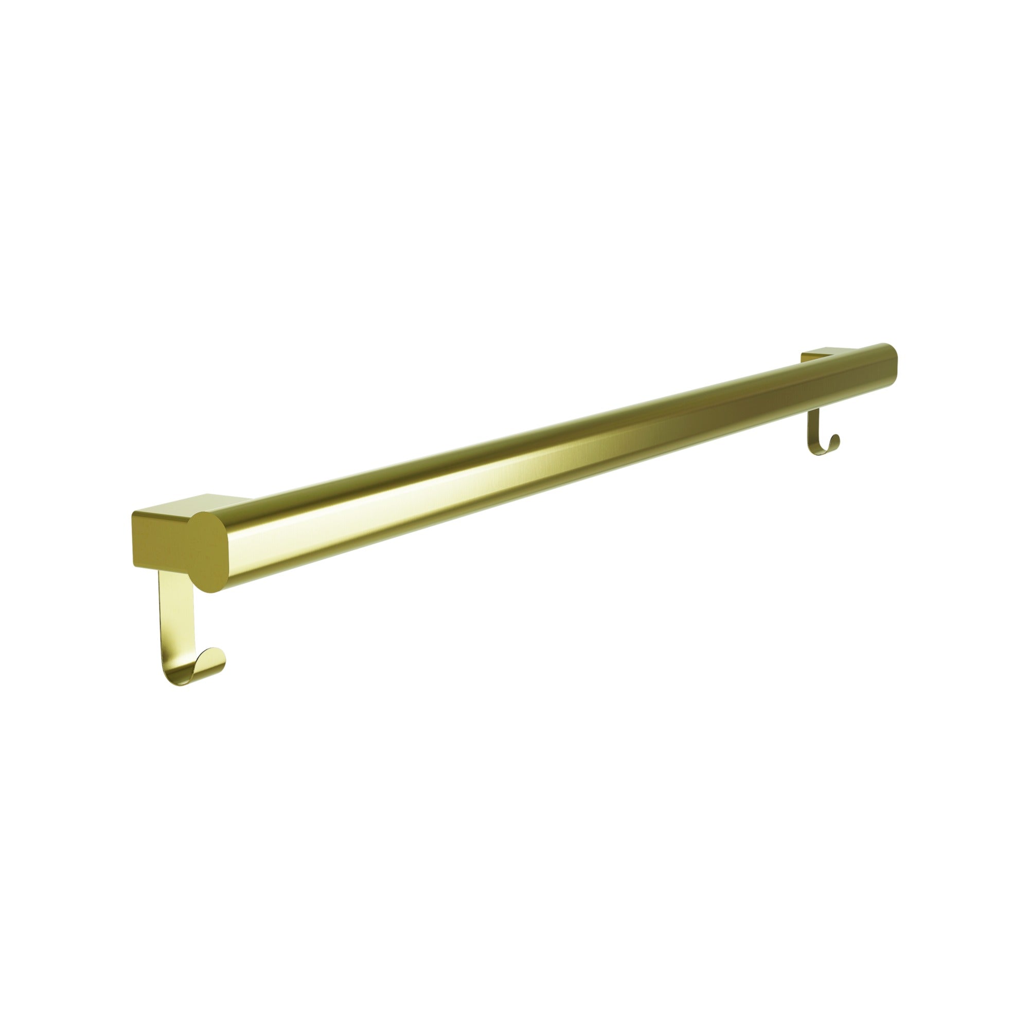 Bradley 8B1-0013696-BR Grab Bar Oval, Stainless Satin-w/Hooks, 36" Brushed Brass