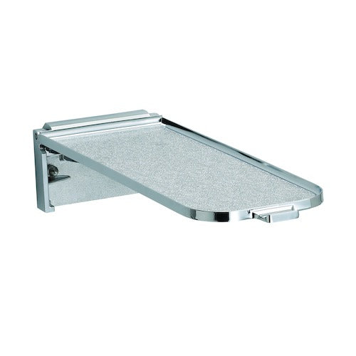 Bradley 790-000000 Surface-Mounted Chrome Fold Down Utility Shelf Sparrow Supply