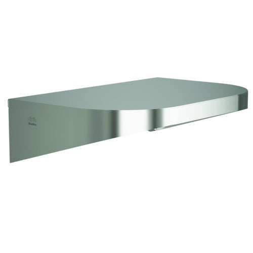 Bradley 7B2-0081296-BS Shelf, Stainless Satin, 20 Gauge-w/Hooks, 8 X 12 Brushed Stainless