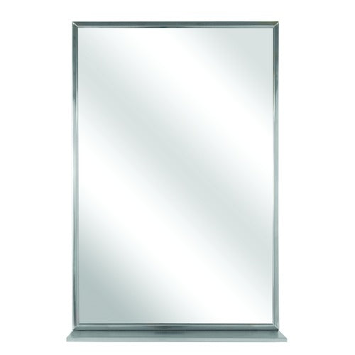 Bradley 7815-018240 Mirror, Channel Frame, 18x24, Shelf