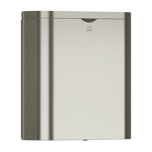 Bradley 4B2-110000-BN Napkin Disposal- Stainless, Surface Mtd Brushed Nickel Sparrow Supply