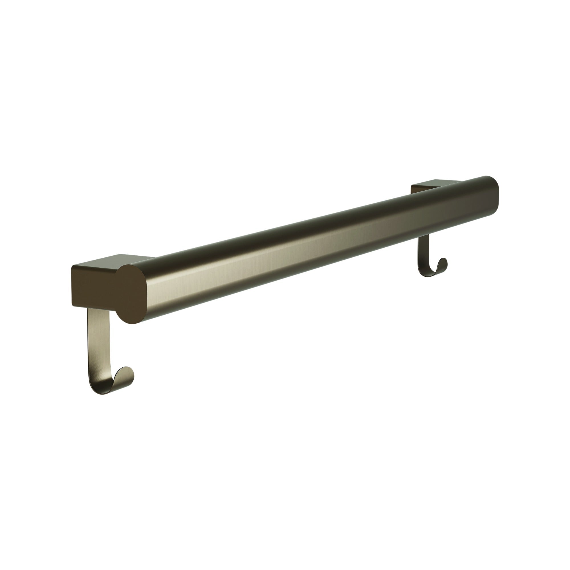 Bradley 8B1-0012496-BZ Grab Bar Oval, Stainless Satin-w/Hooks, 24" Brushed Bronze