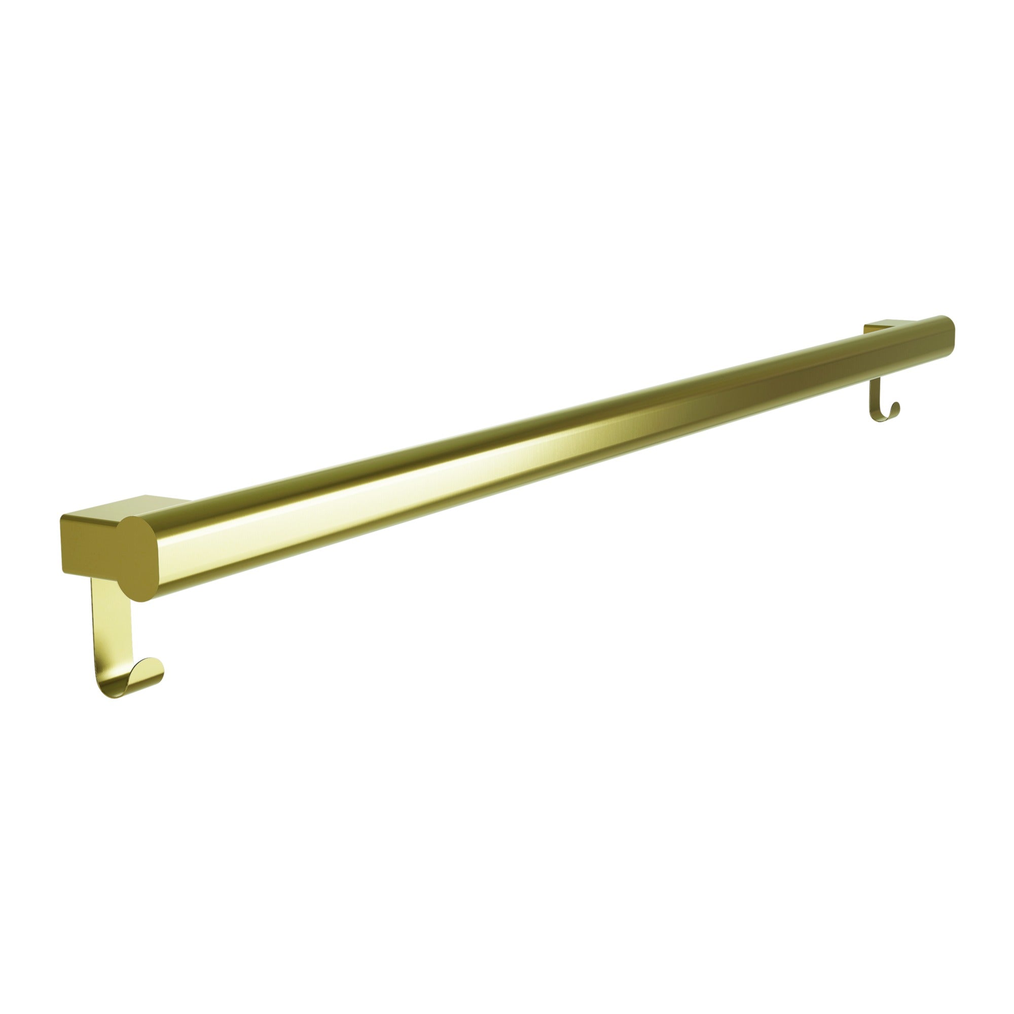 Bradley 8B1-0014296-BR Grab Bar Oval, Stainless Satin-w/Hooks, 42" Brushed Brass