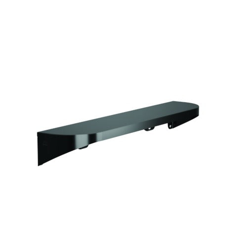 Bradley 7B2-0052496-BB Shelf, Stainless Satin, 20 Gauge-w/Hooks, 5 X 24 Brushed Black