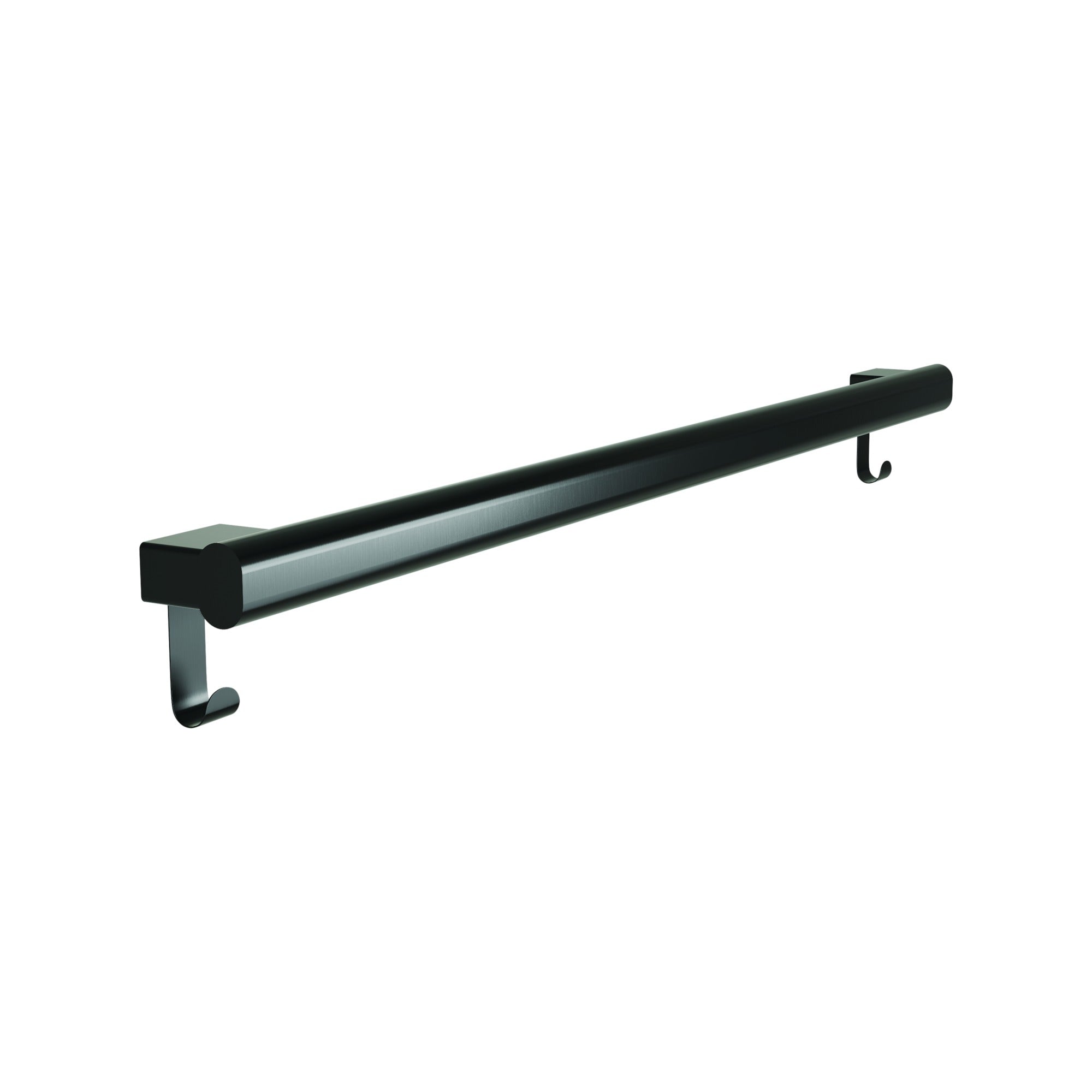 Bradley 8B1-0013696-BB Grab Bar Oval, Stainless Satin-w/Hooks, 36" Brushed Black