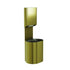 Bradley 2B5-110000-BR Towel/Waste Unit- Surface Mtd P-Shape, 14 GAL Brushed Brass Sparrow Supply