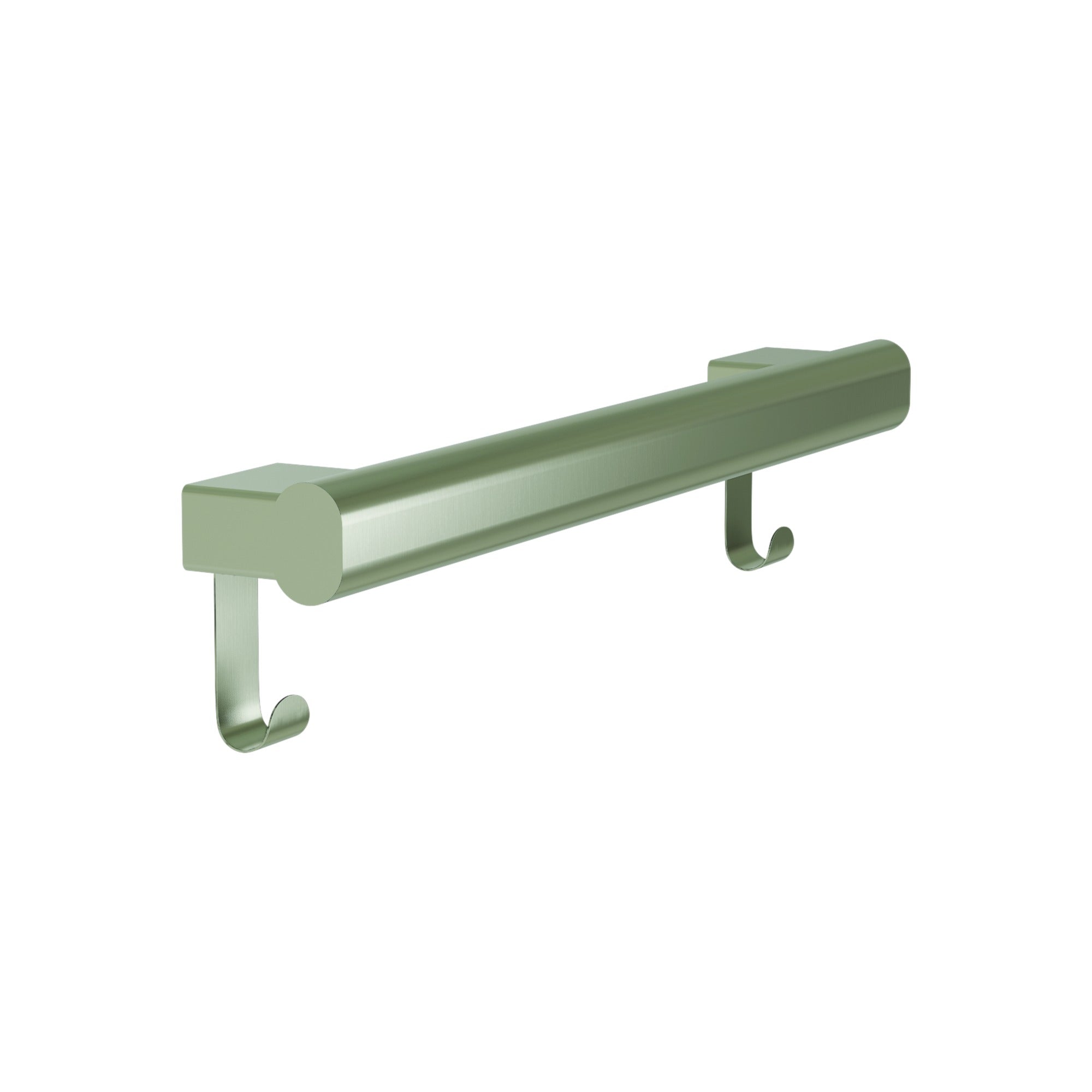 Bradley 8B1-0011896-BN Grab Bar Oval, Stainless Satin-w/Hooks, 18" Brushed Nickel