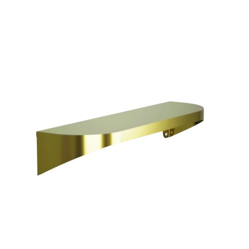 Bradley 7B2-0051800-BR Shelf, Stainless Satin, 20 Gauge, 5 X 18 Brushed Brass