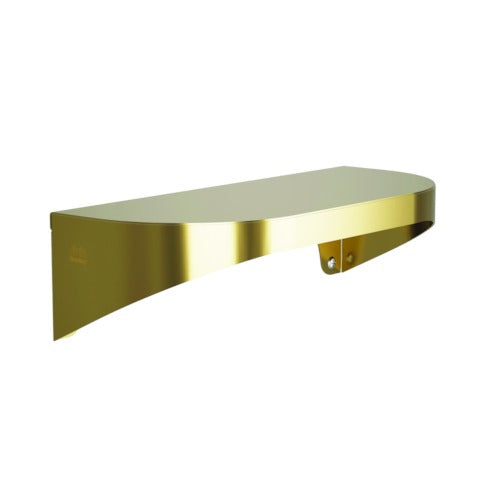 Bradley 7B2-0051200-BR Shelf, Stainless Satin, 20 Gauge, 5 X 12 Brushed Brass