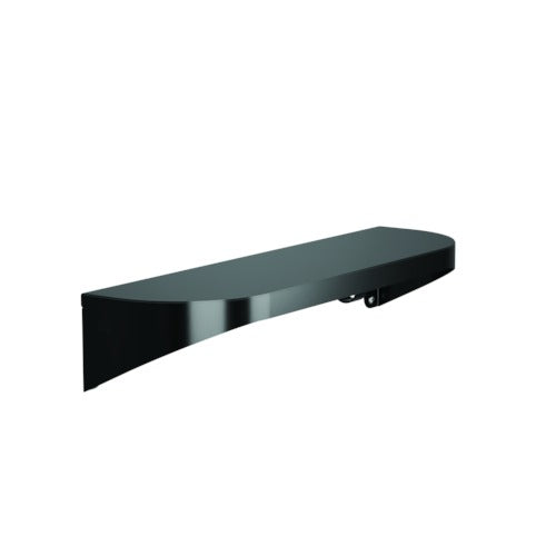 Bradley 7B2-0051896-BB Shelf, Stainless Satin, 20 Gauge-w/Hooks, 5 X 18 Brushed Black