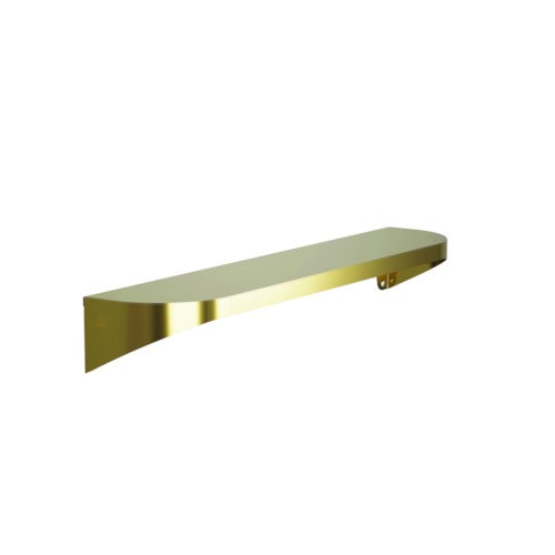 Bradley 7B2-0052400-BR Shelf, Stainless Satin, 20 Gauge, 5 X 24 Brushed Brass