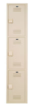 Bradley LK1215723HV-202 Locker 12in.W 15in.D 72in.H, 3-Tier Sparrow Supply