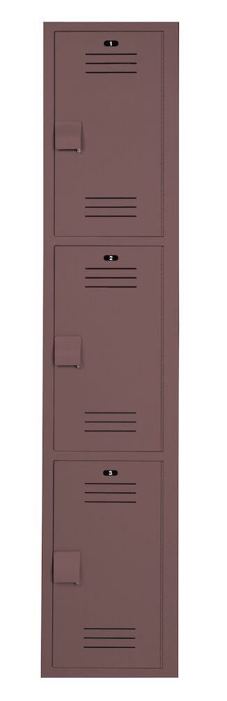 Bradley LK1218723HV-247 Locker 12in.W 18in.D 72in.H, 3-Tier Sparrow Supply