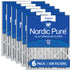 Nordic Pure 20x25x4 (3 5/8) Pleated MERV 12 Air Filters 6 Pack Sparrow Supply