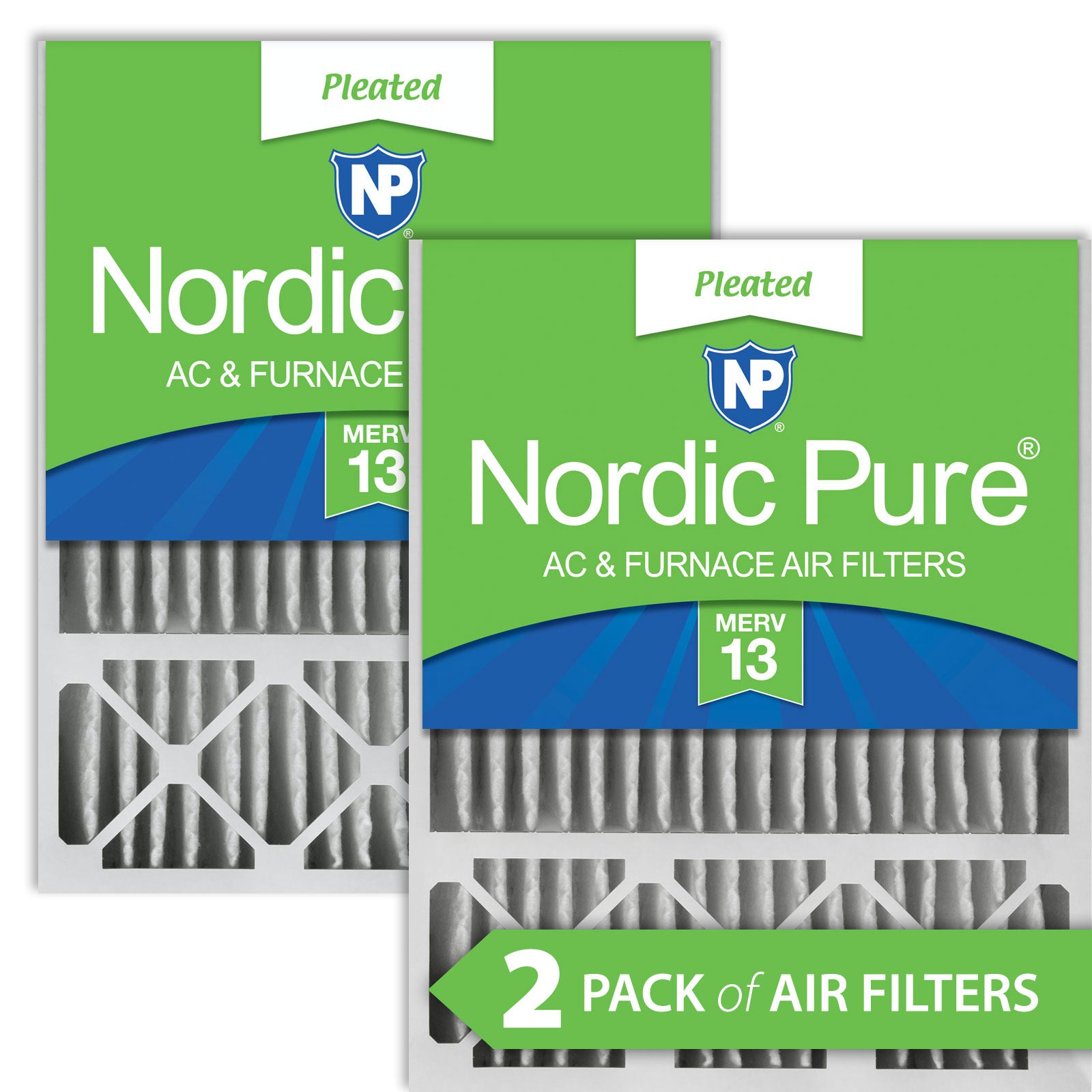 Nordic Pure 20x25x5 (4 3/8) Honeywell/Lennox Replacement MERV 13 Air Filters 2 Pack Sparrow Supply