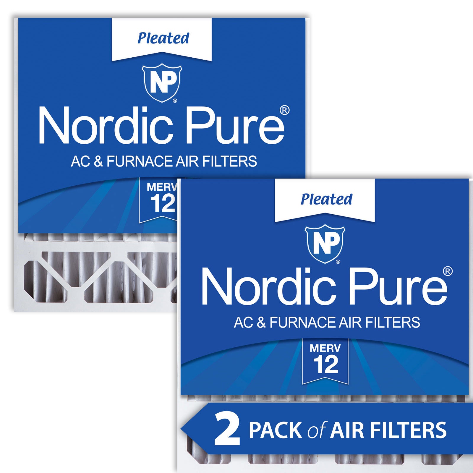 Nordic Pure 20x20x5 (4 3/8) Honeywell/Lennox Replacement MERV 12 Air Filters 2 Pack Sparrow Supply
