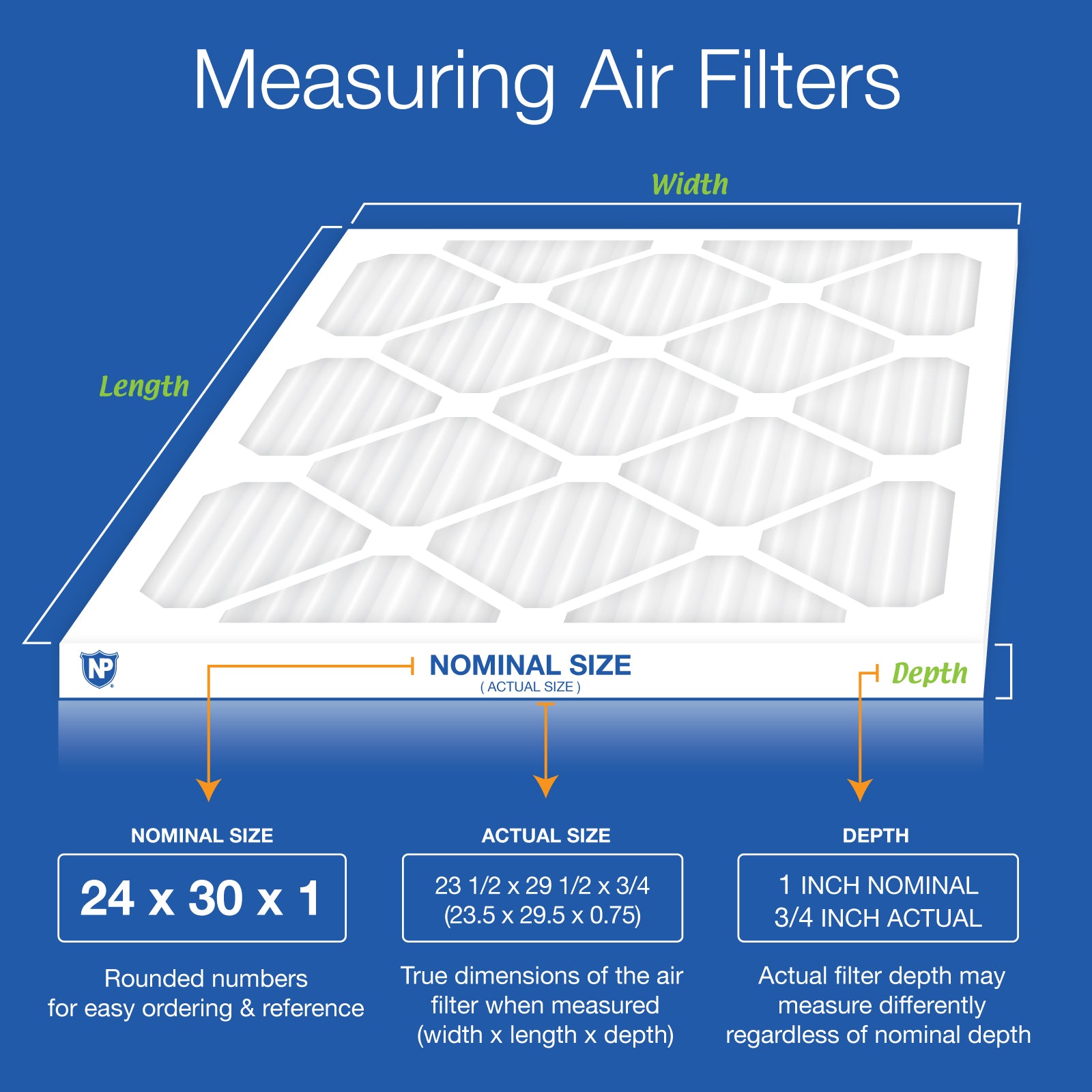 Nordic Pure 24x30x1 Pleated MERV 12 Air Filters 6 Pack Sparrow Supply