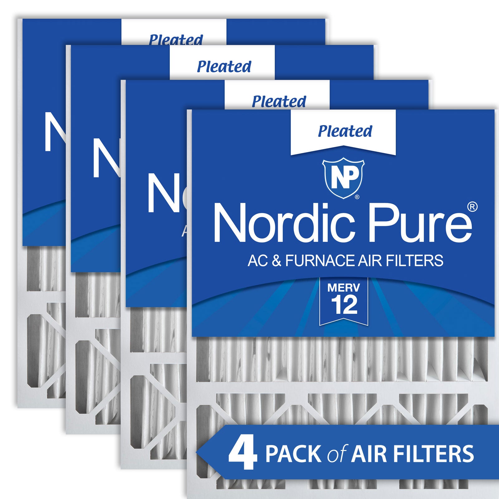 Nordic Pure 20x25x5 (4 3/8) Honeywell/Lennox Replacement MERV 12 Air Filters 4 Pack Sparrow Supply