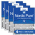 Nordic Pure 20x25x5 (4 3/8) Honeywell/Lennox Replacement MERV 12 Air Filters 4 Pack Sparrow Supply