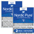 Nordic Pure 20x25x5 (4 3/8) Lennox X6673_X6675 Replacement MERV 12 Air Filters 2 Pack Sparrow Supply