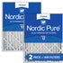 Nordic Pure 16x20x4 (3 5/8) Pleated MERV 12 Air Filters 2 Pack Sparrow Supply