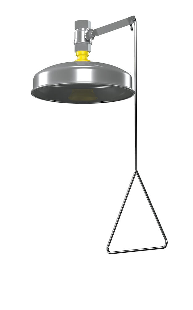 Bradley S19-130A Drench Shower, Vertical Supply, SS Shroud