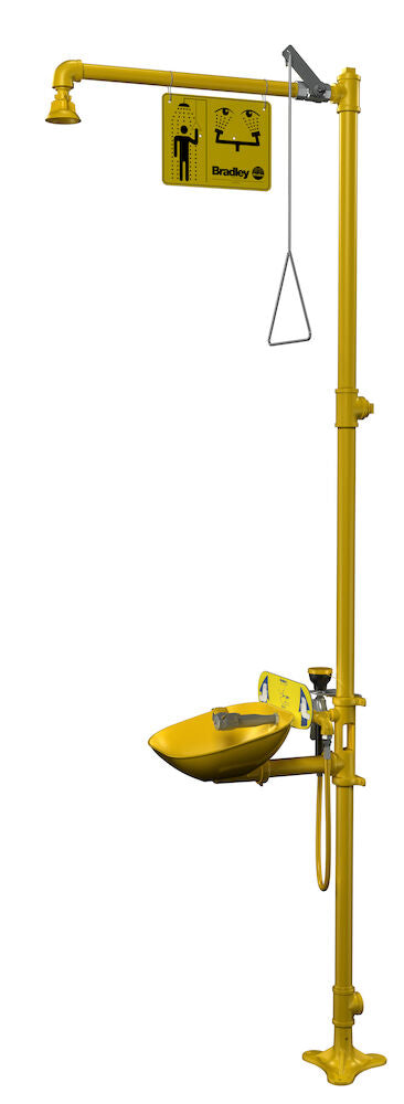 Bradley S19314P Combination, Eyewash, Plastic Bowl, Drnch Hs Sparrow Supply