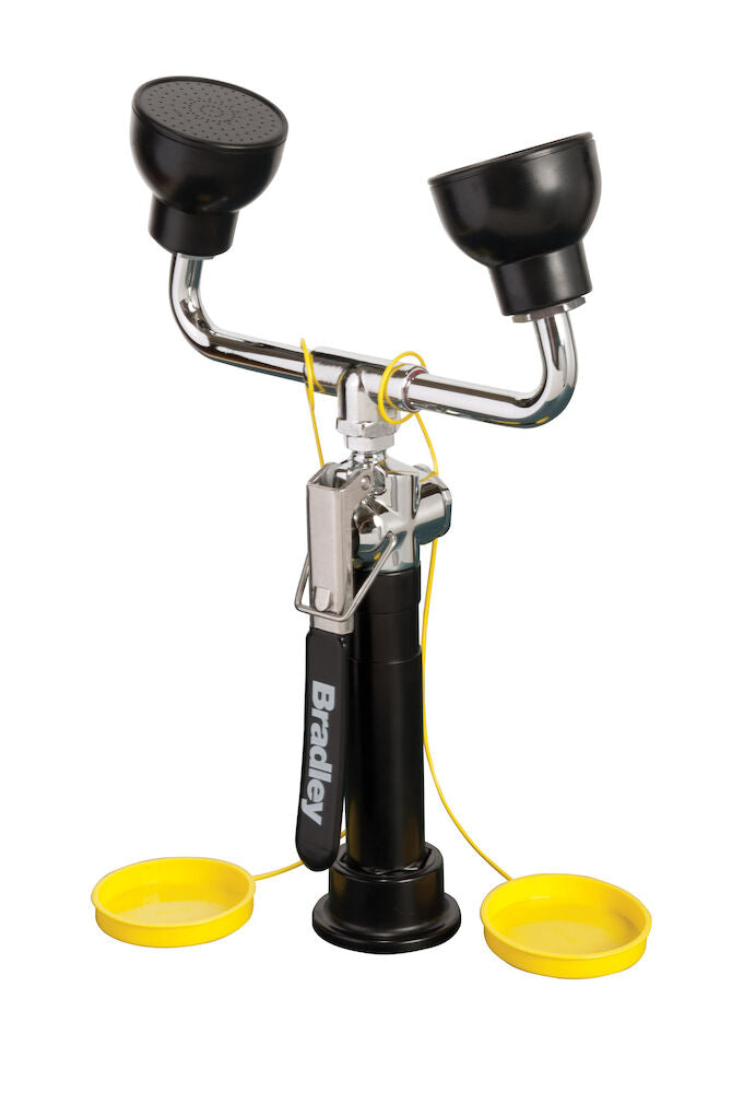 Bradley S19-460EFW Deck-Mounted Drench Hose, Dual Heads