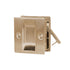 Trimco 1064606 Passage Pocket Door Lock Square Cutout Satin Brass Finish Sparrow Supply