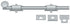 Deltana 12SB26D 12" Surface Bolt; Heavy Duty; Satin Chrome Finish Sparrow Supply
