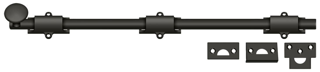 Deltana 18SB10B 18" Surface Bolt; Heavy Duty; Oil Rubbed Bronze Finish