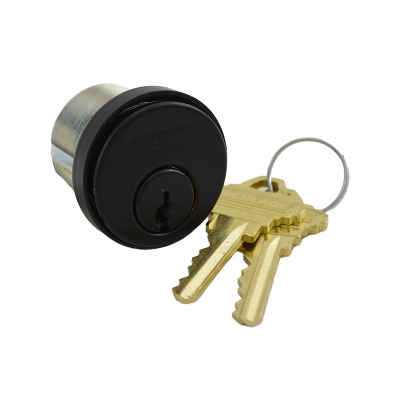 Schlage Commercial 20001C622114 1-1/4" Conventional Mortise Cylinder C Keyway KD with Compression Ring and Spring with Straight Cam Matte Black Finish Sparrow Supply
