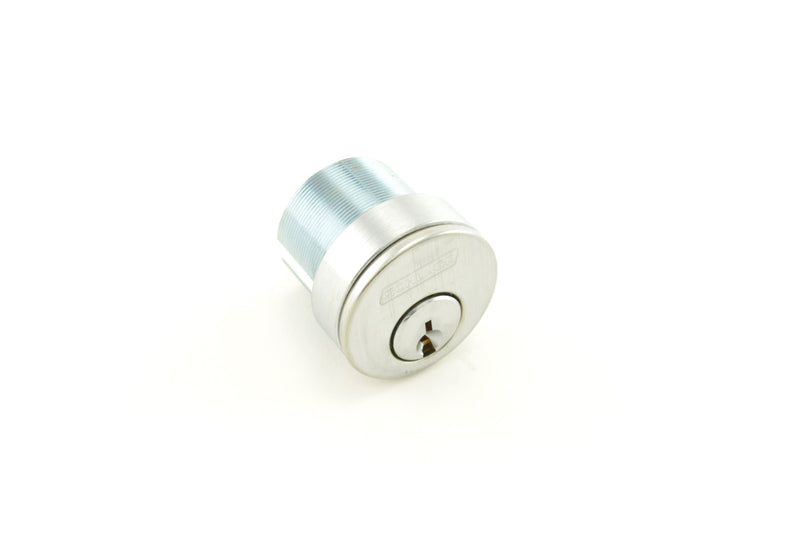 Schlage Commercial 20013C626114 1-1/4" Conventional Mortise Cylinder C Keyway KD with 3/8" Blocking Ring with Adams Rite Cam Satin Chrome Finish Sparrow Supply