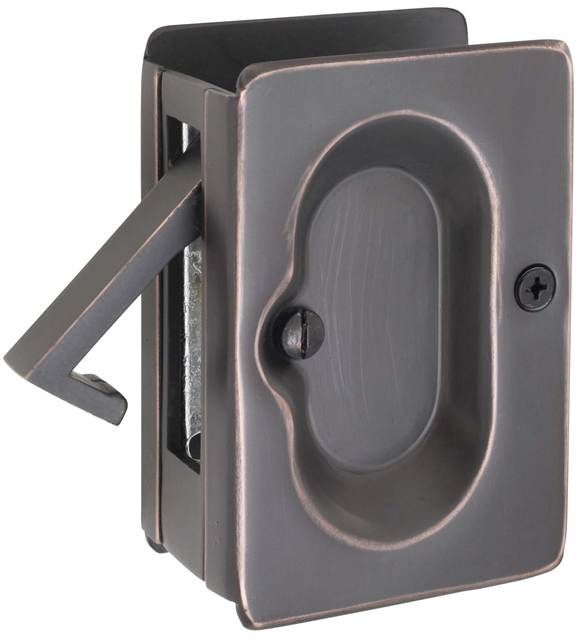 Emtek 2101US10B Pass Pocket Door Lock Oil Rubbed Bronze Finish Sparrow Supply
