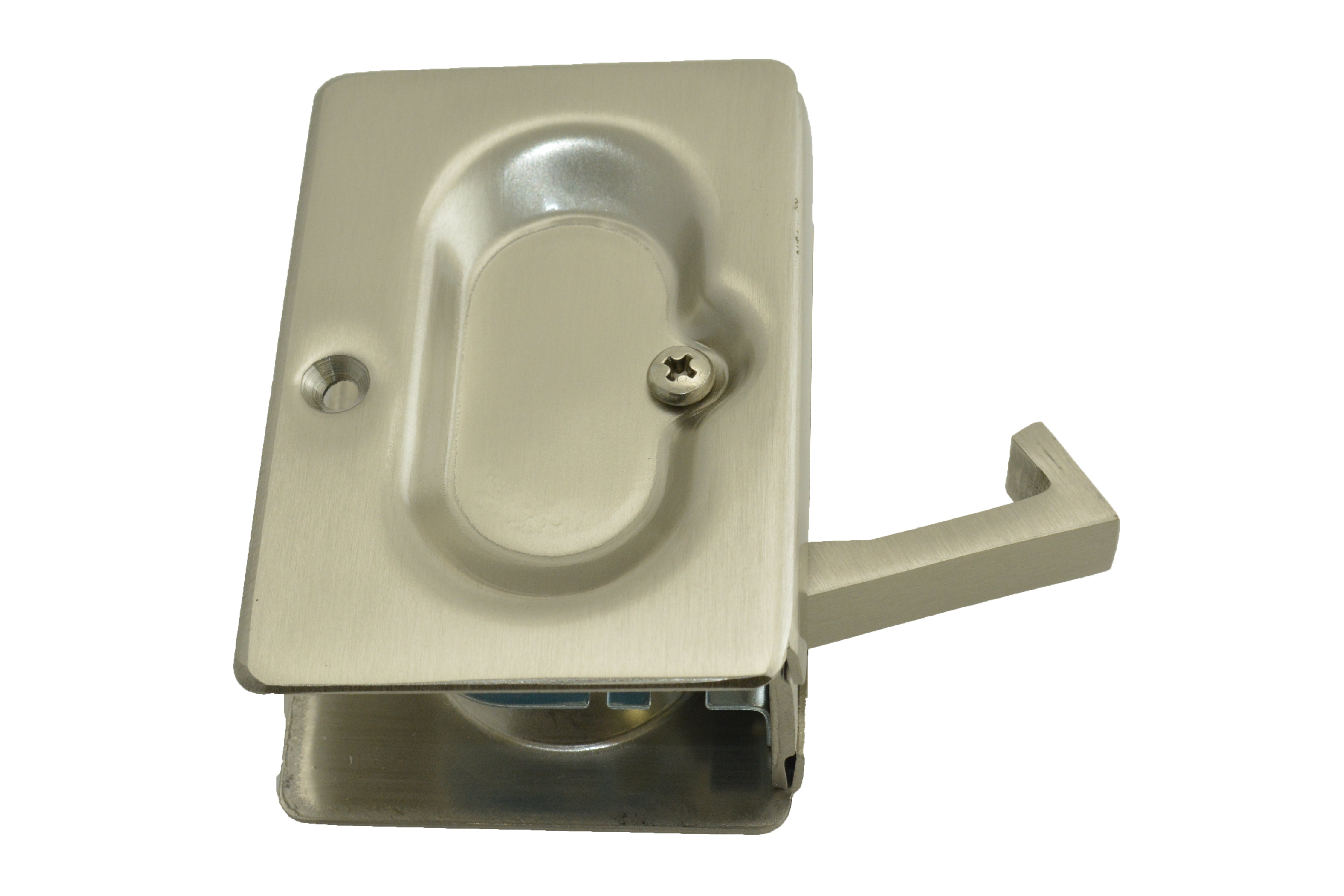 Emtek 2101US15 Pass Pocket Door Lock Satin Nickel Finish Sparrow Supply