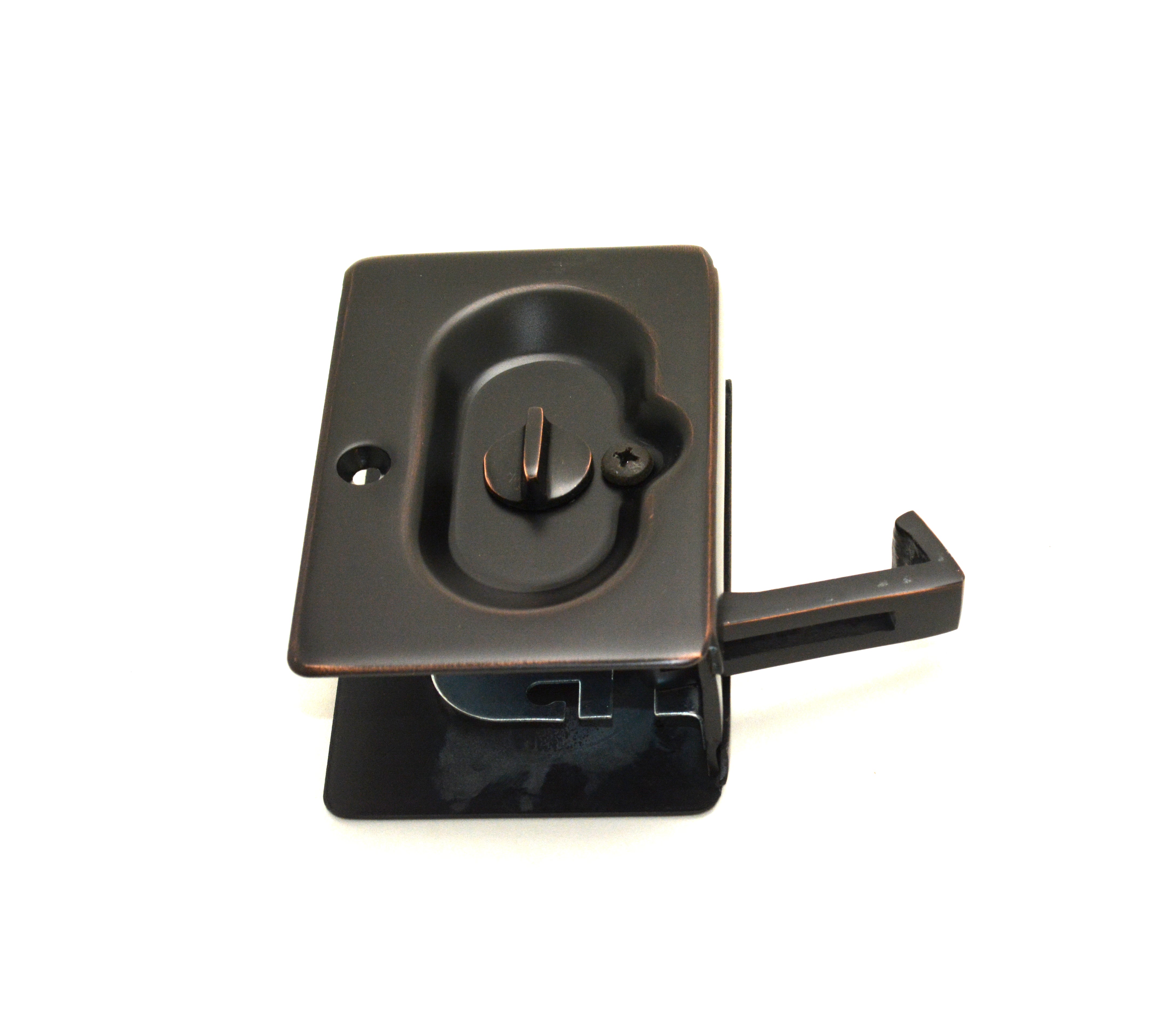 Emtek 2102US10B Priv Pocket Door Lock Oil Rubbed Bronze Finish Sparrow Supply