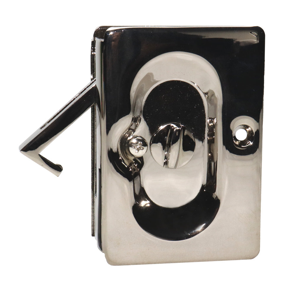 Emtek 2102US14 Priv Pocket Door Lock Polished Nickel Finish Sparrow Supply