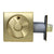 Emtek 2135US4 Square Privacy Pocket Door Tubular Lock with Privacy Strike Plate and Dust Box Satin Brass Finish Sparrow Supply