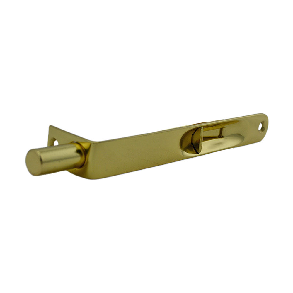 Ives Commercial 265B3 Solid Brass 6" Rounded Manual Flush Bolt Bright Brass Finish