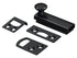 Deltana 2SBCS19 2" Surface Bolt; Concealed Screw; Heavy Duty; Black Finish Sparrow Supply