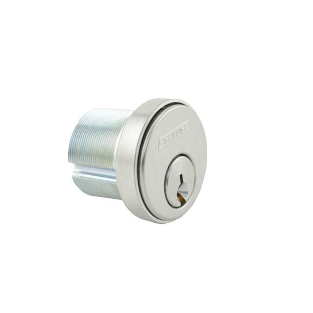 Schlage Commercial 30001FG626118 1-1/8" Mortise Cylinder FG Keyway 0 Bitted with Compression Ring and Spring and L Cam Satin Chrome Finish Sparrow Supply