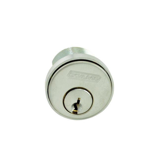 Schlage Commercial 30002C626114LH Left Hand 1-1/4" Hotel Mortise Cylinder C Keyway KD with Compression Ring and Spring and L Cam Satin Chrome Finish Sparrow Supply