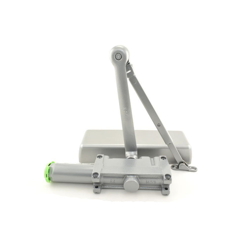 LCN 4011HALLH Left Hand Size 1 Surface Mounted Pull Side Smoothee Heavy Duty Hold Open Door Closer with TBSRT Thru Bolts 689 Aluminum Finish Sparrow Supply